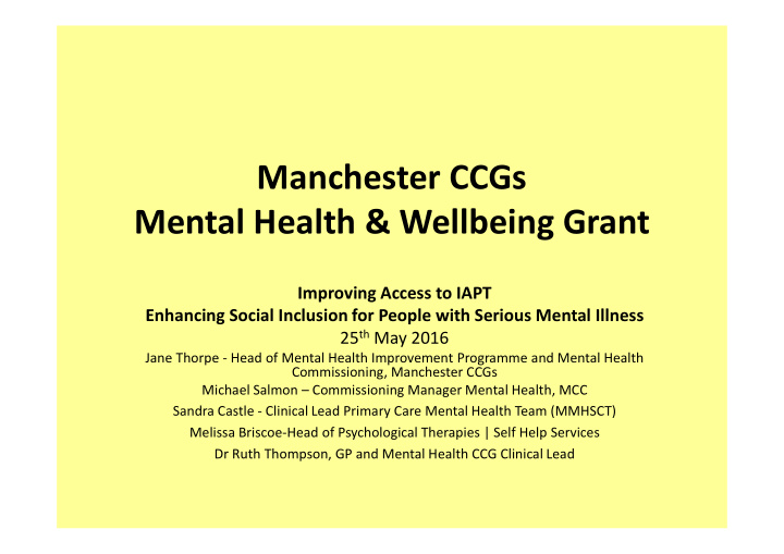 manchester ccgs mental health wellbeing grant
