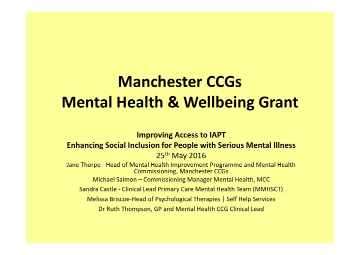 manchester ccgs mental health wellbeing grant