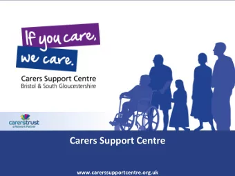 The  Care  Act,  Carers  and  Transi8on       What  providers  need