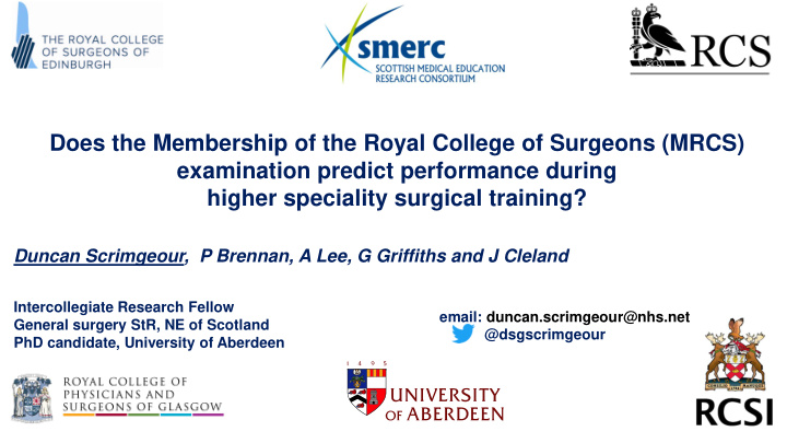 does the membership of the royal college of surgeons mrcs