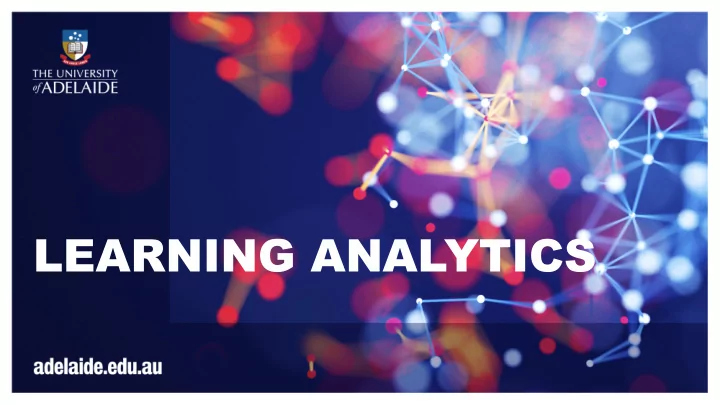 learning analytics what is learning analytics