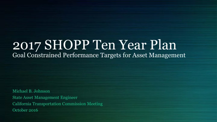 2017 shopp ten year plan