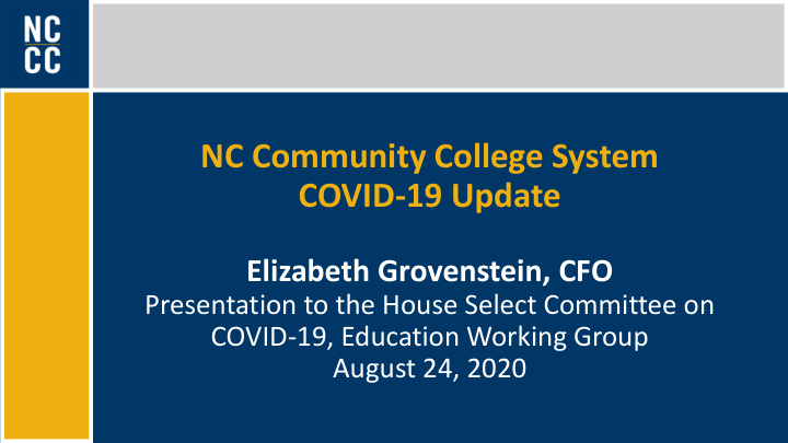 nc community college system covid 19 update
