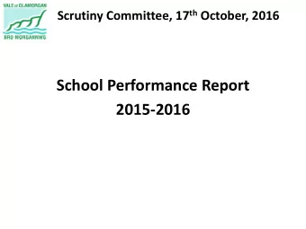 School Performance Report  2015-2016 Foundation Phase  Regional Performance Foundation Phase