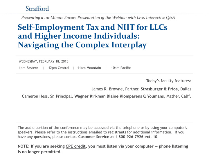 self employment tax and niit for llcs and higher income