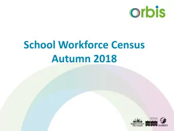 School Workforce Census  Autumn 2018  Agenda  Overview  School Workforce Census Dummy Run