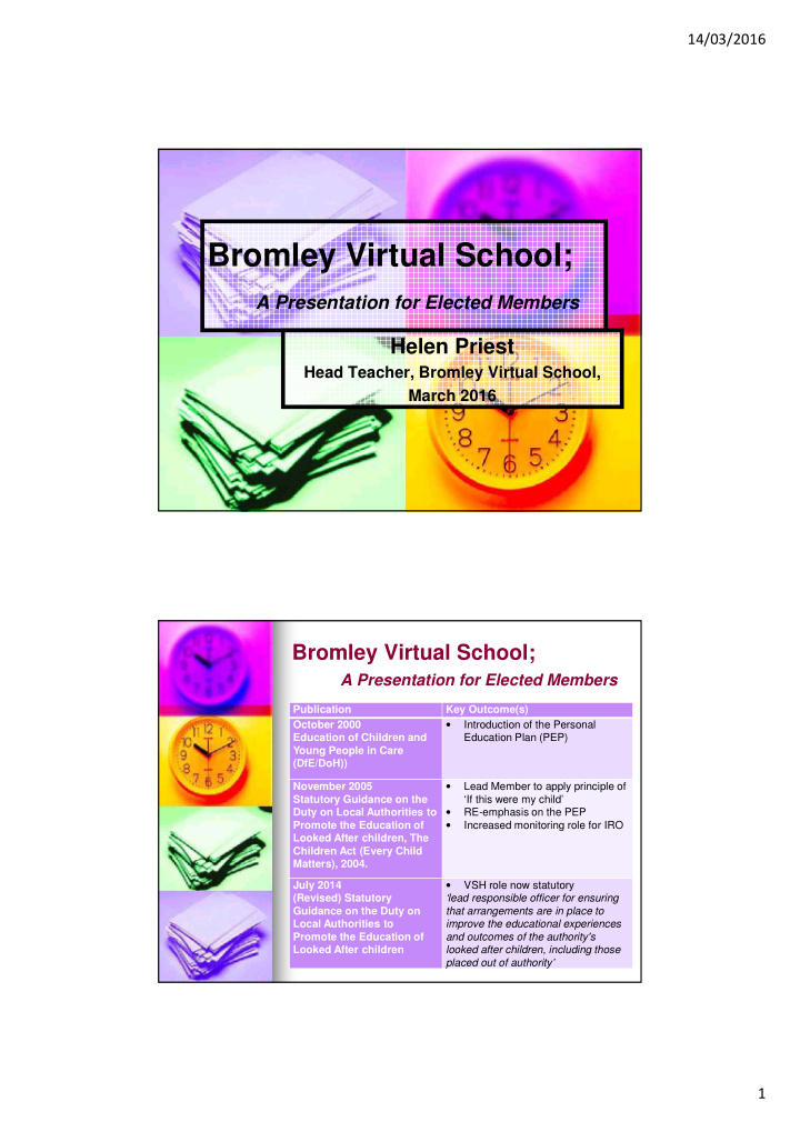 bromley virtual school