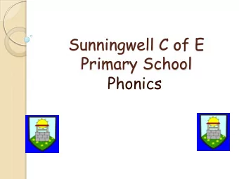 Primary School  Phonics What this evening is about  To give an outline of what we  do at