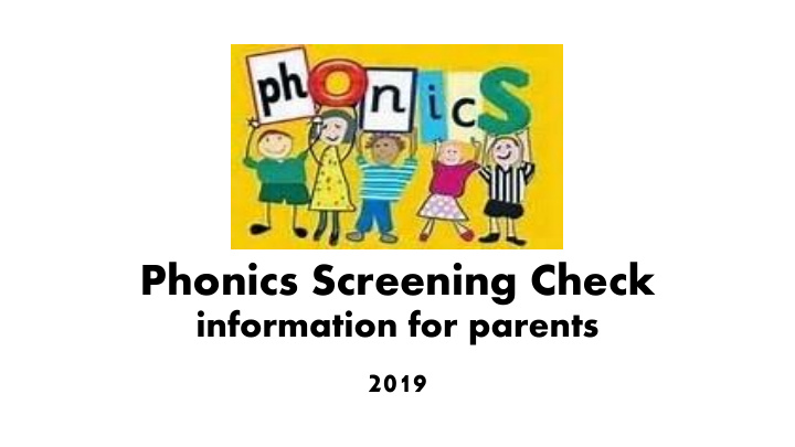 phonics screening check