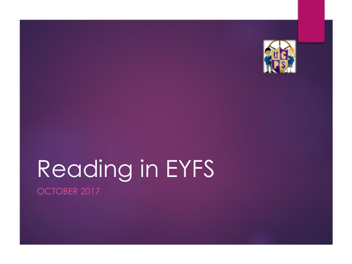 reading in eyfs