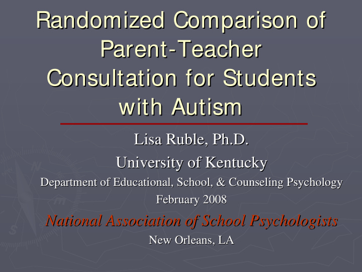 randomized comparison of randomized comparison of parent