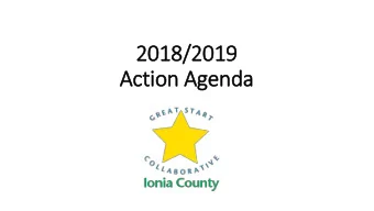 2018/2019  Action Agenda  Goal 1  Im  Improve maternal and prenatal wellness in  in Io  Ionia