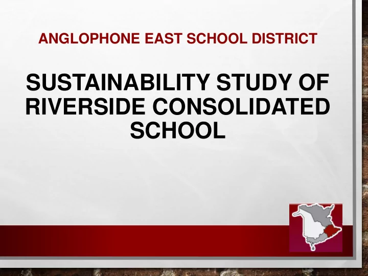 sustainability study of