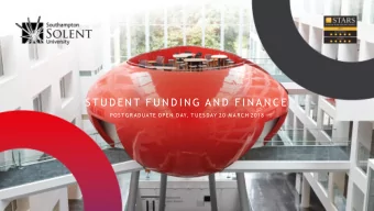 S T U D E N T F U N D I N G  A N D  F I N A N C E  POS T G R A DUATE  OPE N  DAY, T U E S DAY 20 M