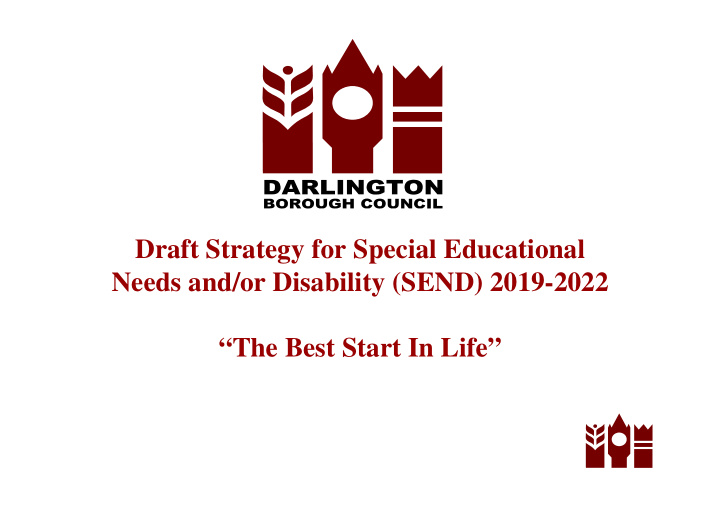 draft strategy for special educational needs and or