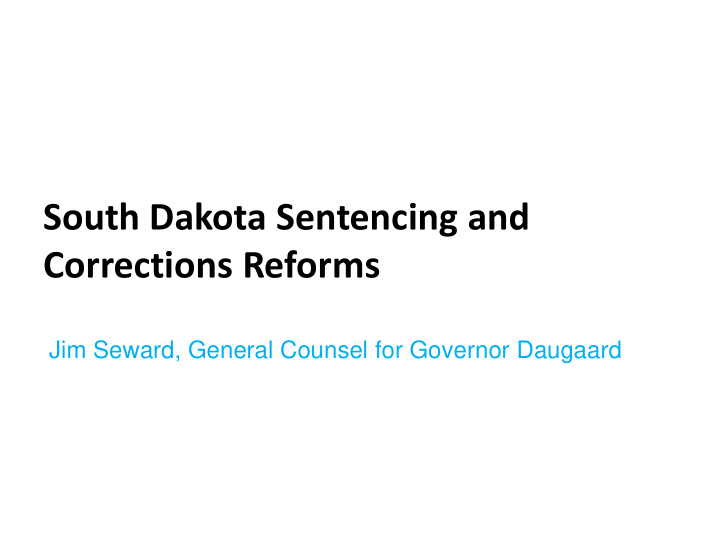 corrections reforms