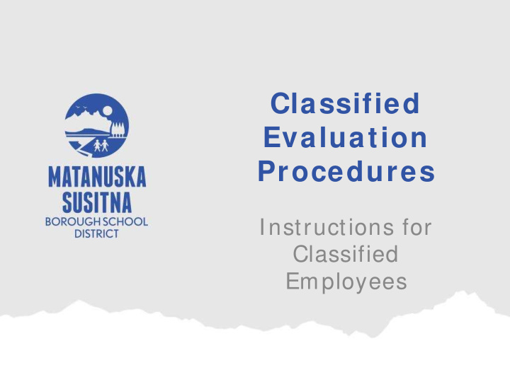 classified evaluation procedures