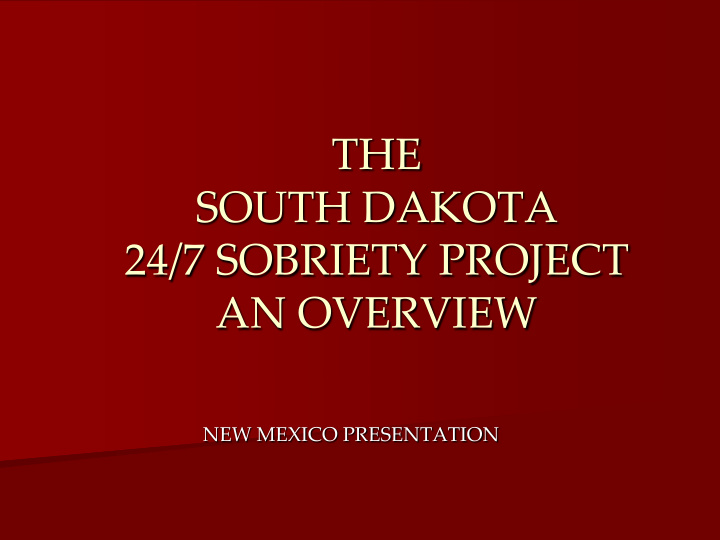 the south dakota 24 7 sobriety project an overview