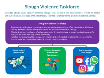 Slough Violence Taskforce October 2019: Multi-agency partners pledge their support for