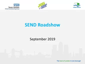 SEND Roadshow  September 2019  SEND Roadshow  Please download Mentimeter from  your App store  Aims