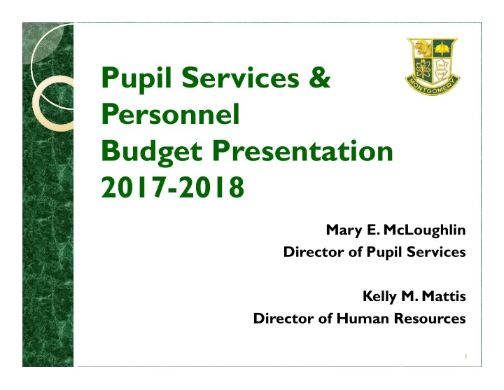 pupil services personnel budget presentation 2017 2018