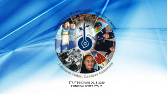 Strategic  Plan  2018-2020    STRATEGIC  PLAN  2018-2020    PRINCIPAL
