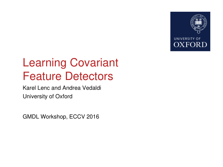 learning covariant