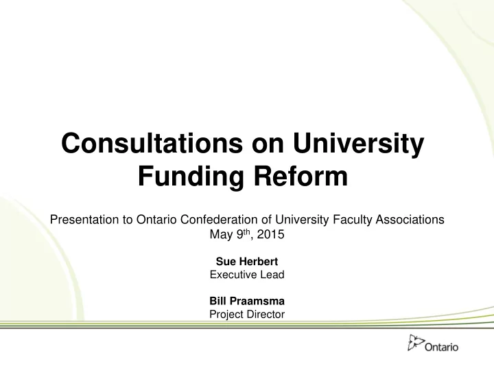 funding reform