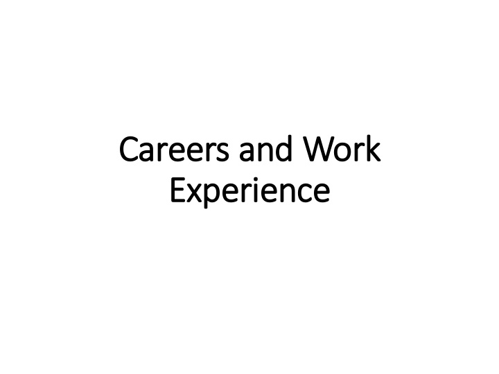careers and work