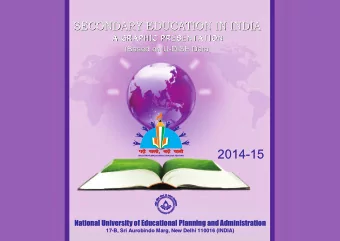 2014-15  SECONDARY EDUCATION IN INDIA  CONTENTS  Acknowledgments  Disclaimer  Figure 1  Number of
