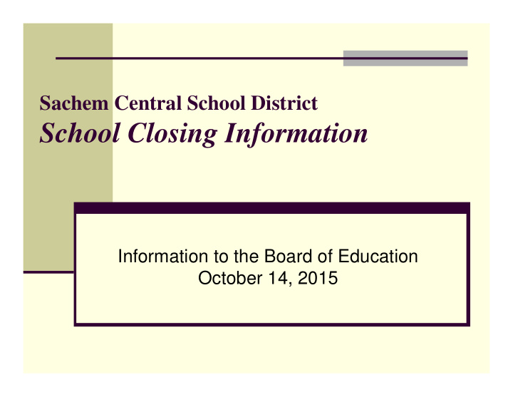school closing information