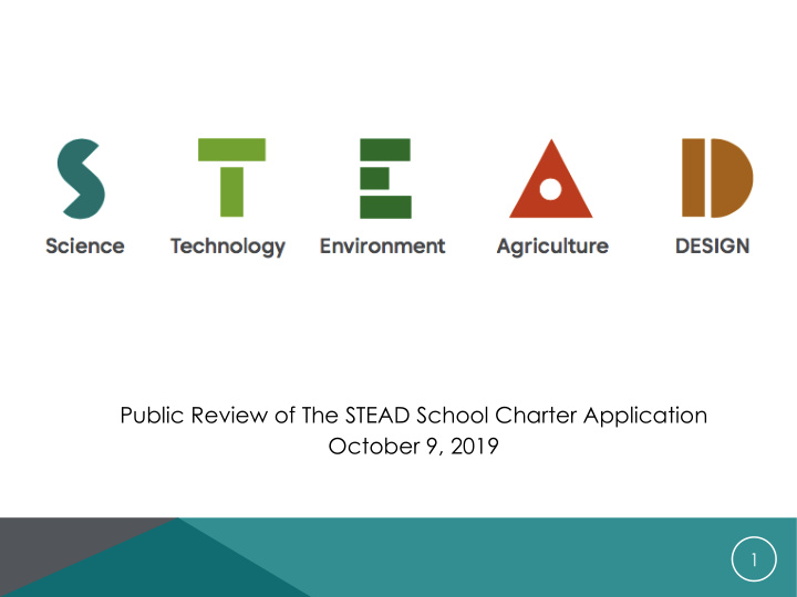 public review of the stead school charter application