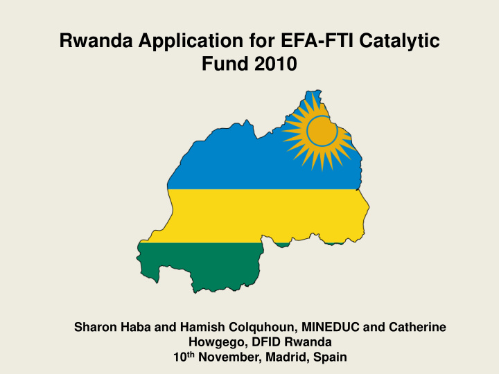 rwanda application for efa fti catalytic fund 2010