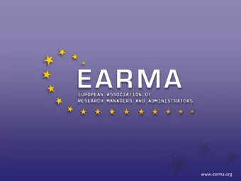 www.earma.org  EARMA  European Association of Research  Managers and Administrators  www.earma.org