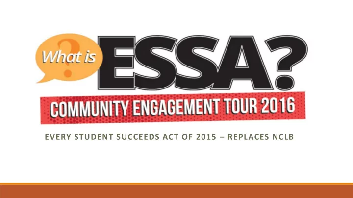 every student succeeds act of 2015 replaces nclb overview