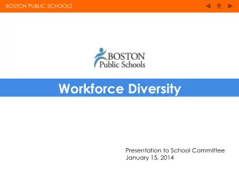 Presentation to School Committee  January 15, 2014 BOSTON PUBLIC SCHOOLS BOSTON PUBLIC SCHOOLS  A