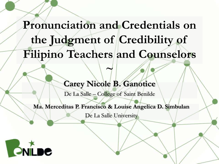 pronunciation and credentials on the judgment of