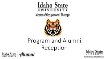 Program and Alumni  Reception  Program Mission  The mission of the Idaho State University Master of