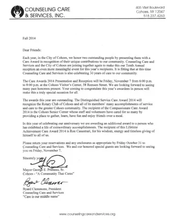 A  405 Vliet Boulevard couNSEUNG CARE Cohoes, NY 12047  U &amp; SERVICES, INC.  518.237.4263  Fall