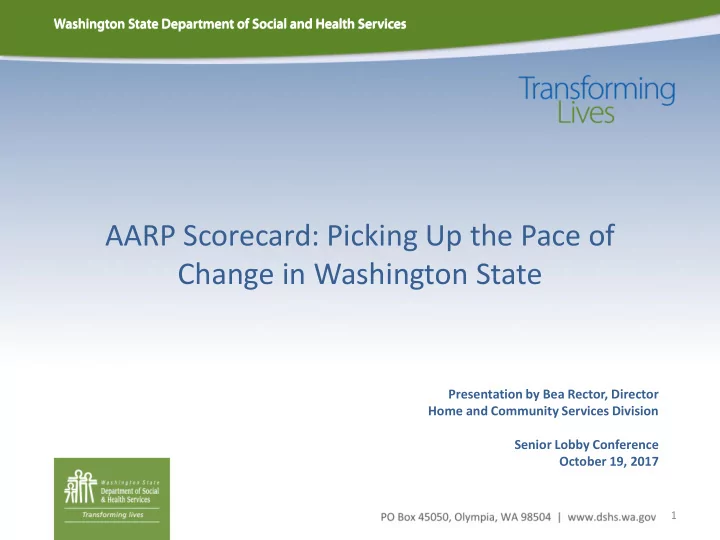 change in washington state