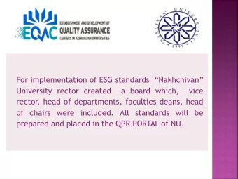 rector, head of departments, faculties deans, head  of chairs were included. All standards will be