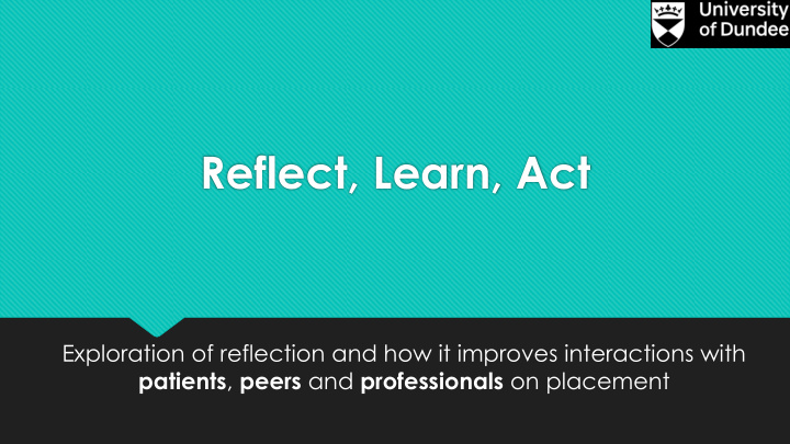 reflect learn act