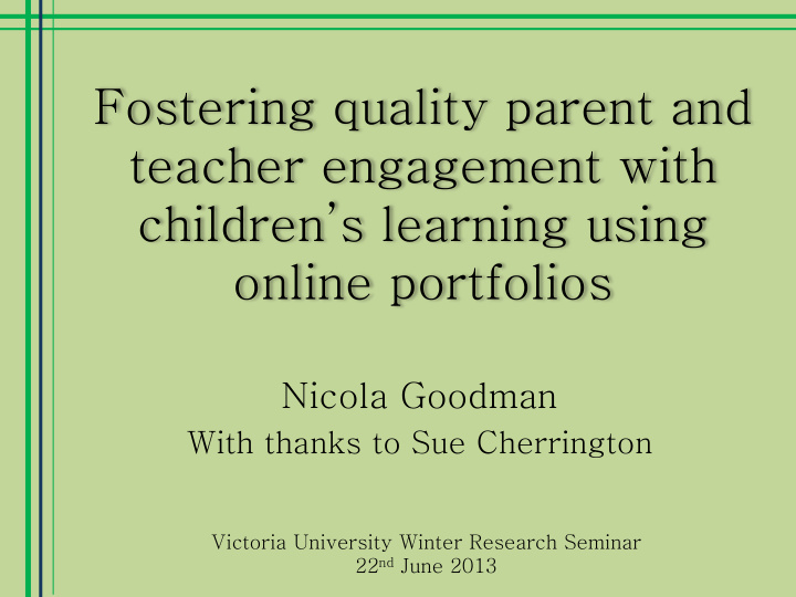 fostering quality parent and