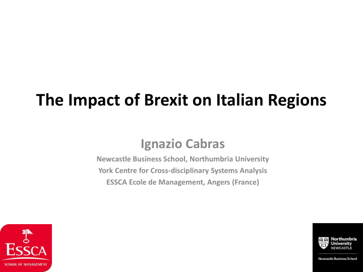 the impact of brexit on italian regions