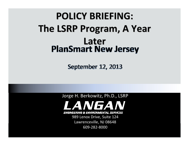 policy briefing policy briefing the lsrp program a year