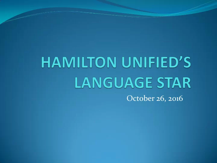 october 26 2016 programs