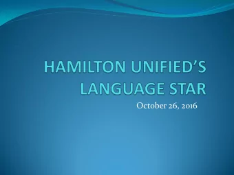 October 26, 2016  Programs  Math Program  ELA Program  Leadership Program  Boys and