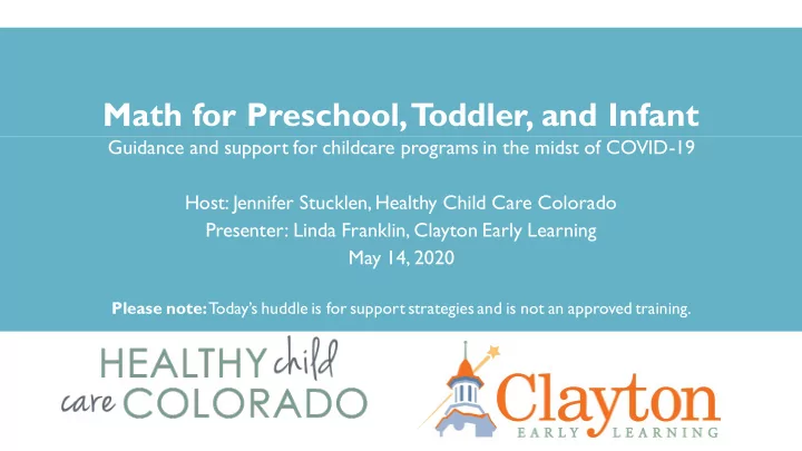 math for preschool t oddler and infant
