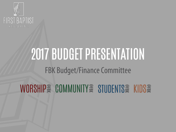 2017 budget pr presentation