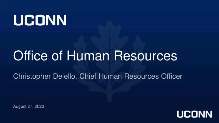 office of human resources